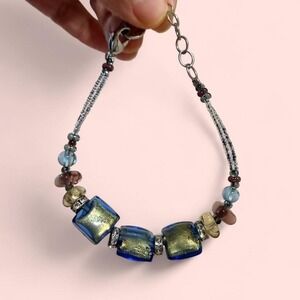 Antica Murrina Venezia Glass Bead Bracelet In Beautiful Golden Colors